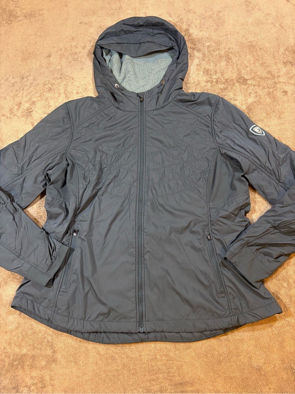 Kuhl The One Womens Hooded Lightweight Windproof Jacket Womens XL Blueish Gray